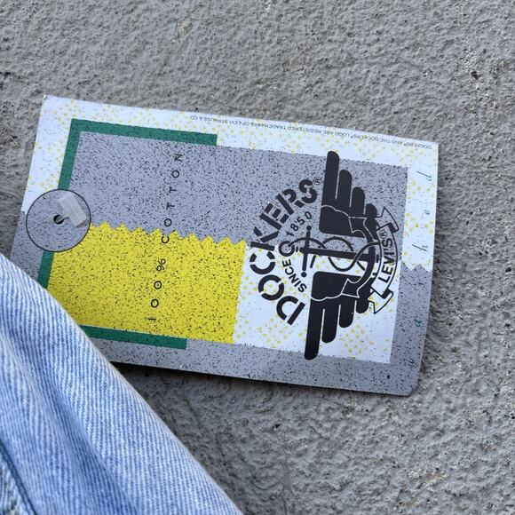 Deadstock 90s Dockers Jeans 30x32 Pleated Denim Levi’s Baggy Acid Wash Vintage - Picture 13 of 14